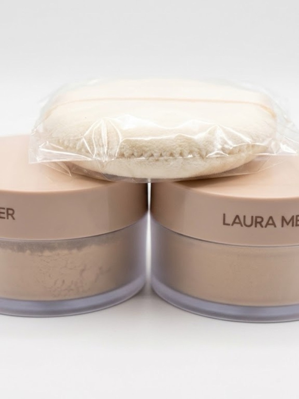 NEW Laura Mercier Translucent Loose Setting Powder Duo + Sealed Velour Puff